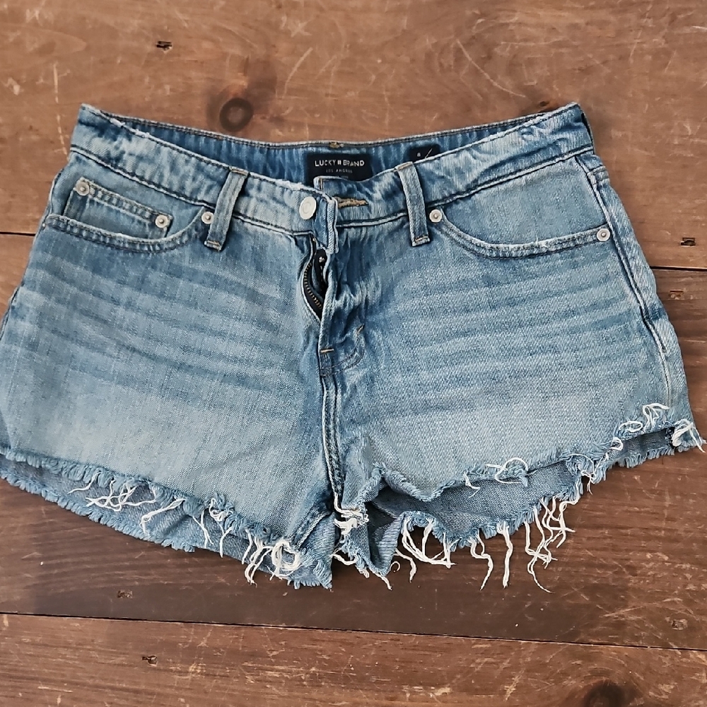 Lucky Brand Women's Frayed Hem Jean Shorts